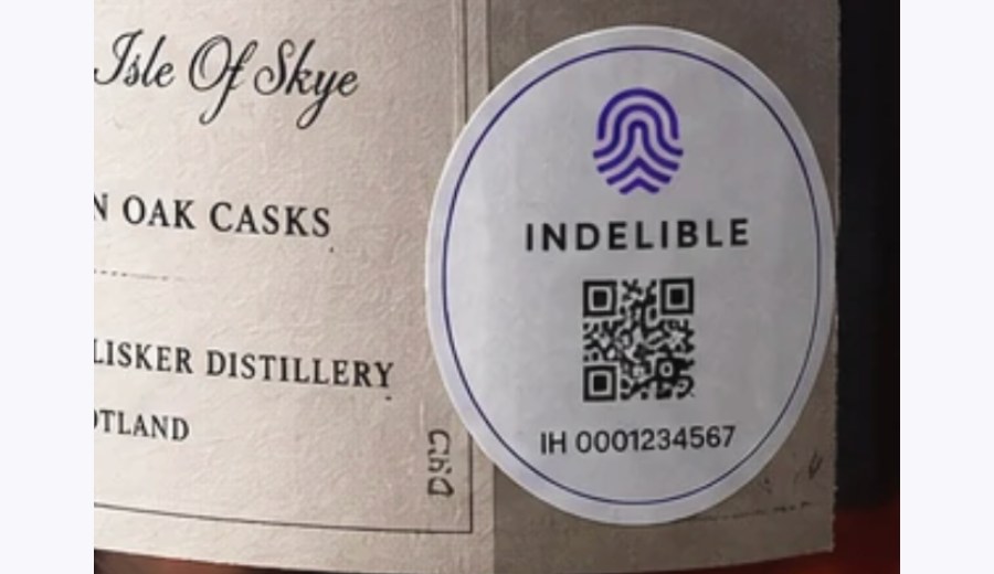 Premium asset marking on bottle